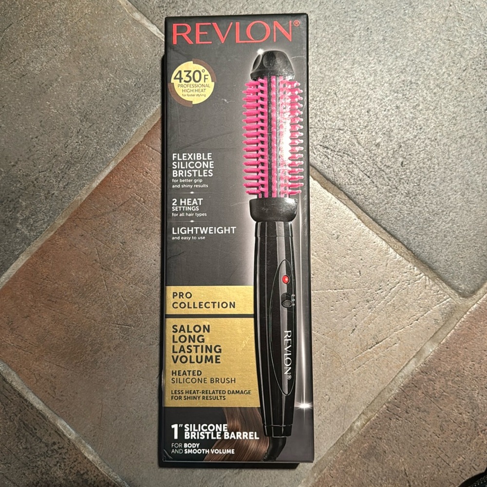 Revlon Salon Volume Body Heated Silicone Brush 430 Degree Heat Pro Collection 1"